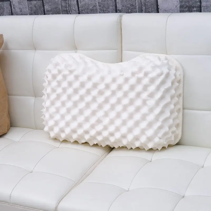 Natural Comfortable Latex Pillow Wavy Dunlop Latex Pillow for Helps Relieve Stress Neck and Shoulder Pain Sleep