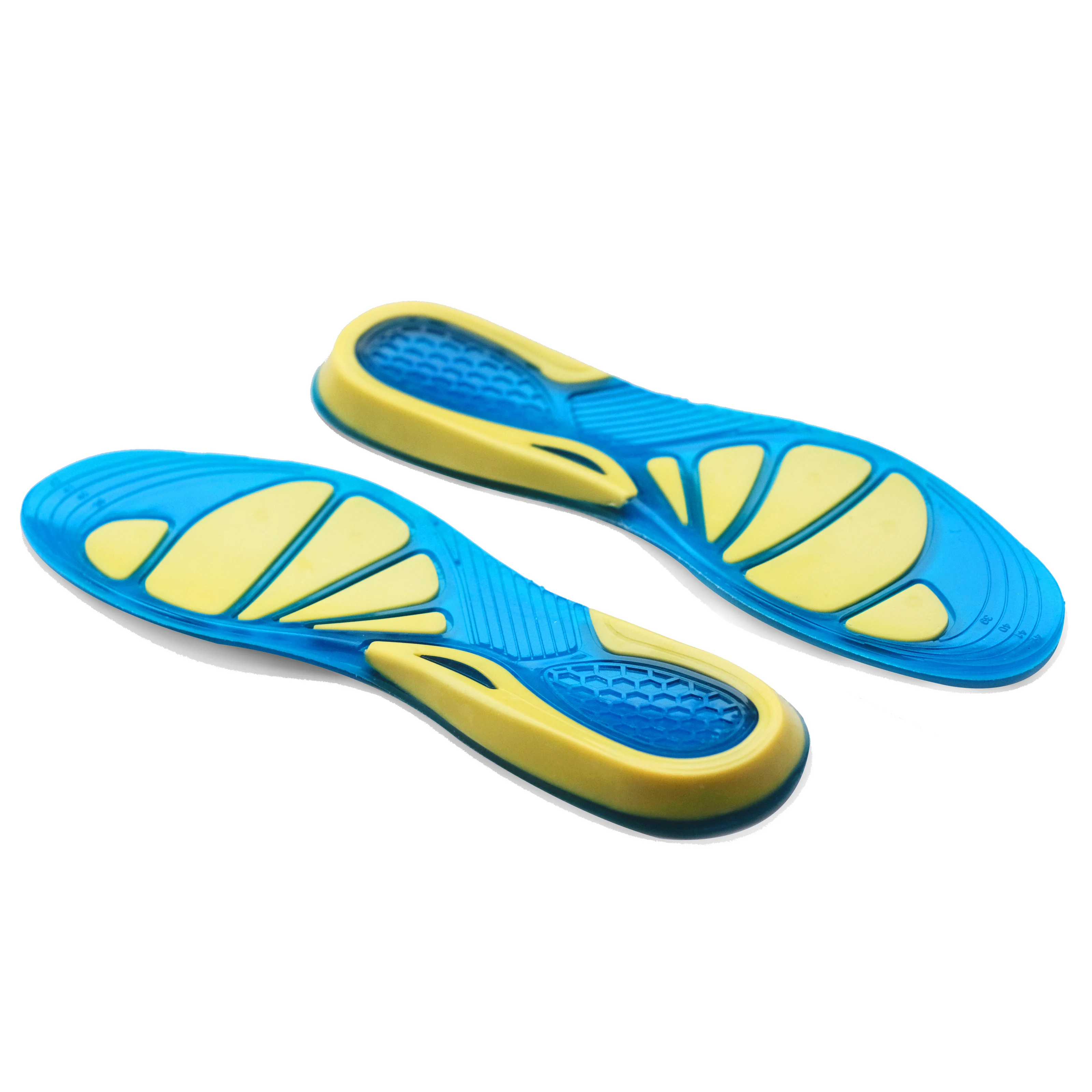 High Elastic TPE Sports Gel Insoles Shock Absorption and Thickened Arch Support Orthopedic Plantar Fasciitis Shoe Insoles