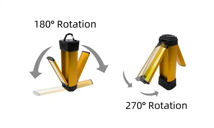 2 Panel 1500Lm  Adjustable Telescoping Tripod Dual-Head Rechargeable LED Work Light