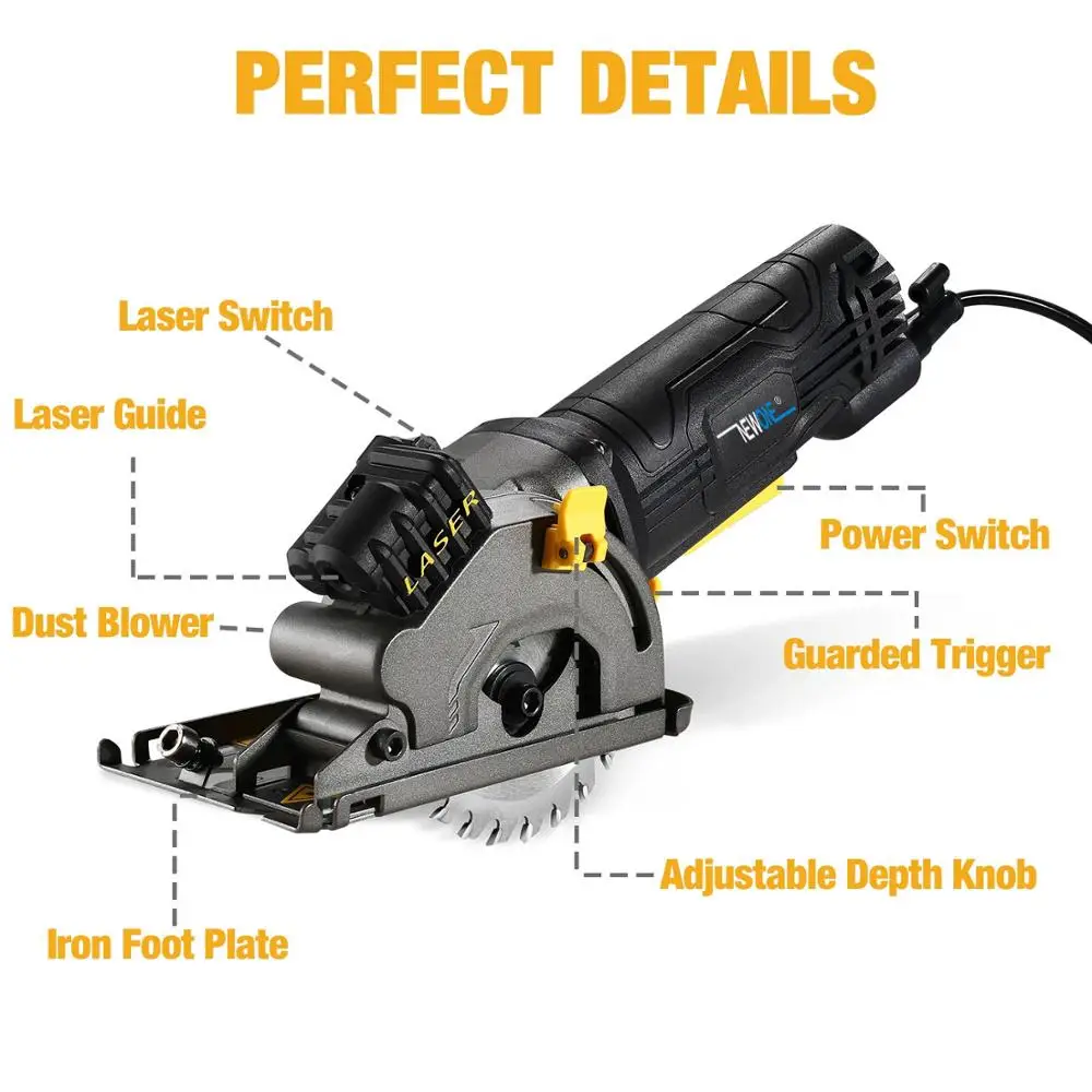 NEWONE 600W/705W Electric Power Tool Electric Mini Circular Saw With Laser, Electric Saw For Cutting Wood,PVC Tube, Metal, Tile