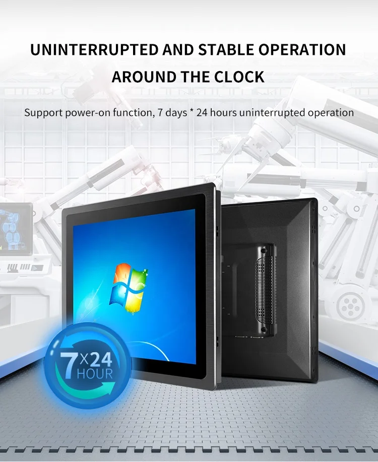 10.1 inch 1280*800 3mm Bezel Embedded Intel i3 i5 i7 Windows10/Linux 10 Poinits Capacitive Touch Screen Industrial Panel PC