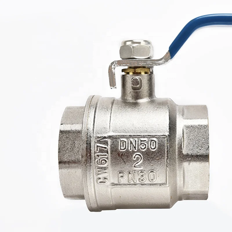 OLDE European Market  Brass Ball Valve Nickle Plated ball valve brass ball valve full bore lever FF DN50 PN30