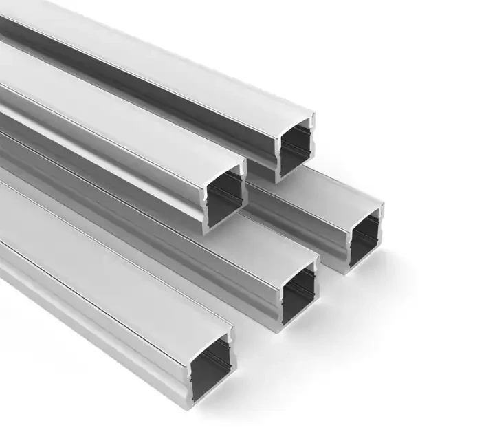 High Quality Black Alu Alloy Extrusion Housing Channel Diffused Cover for Lighting Strip bar Led Profile Aluminum