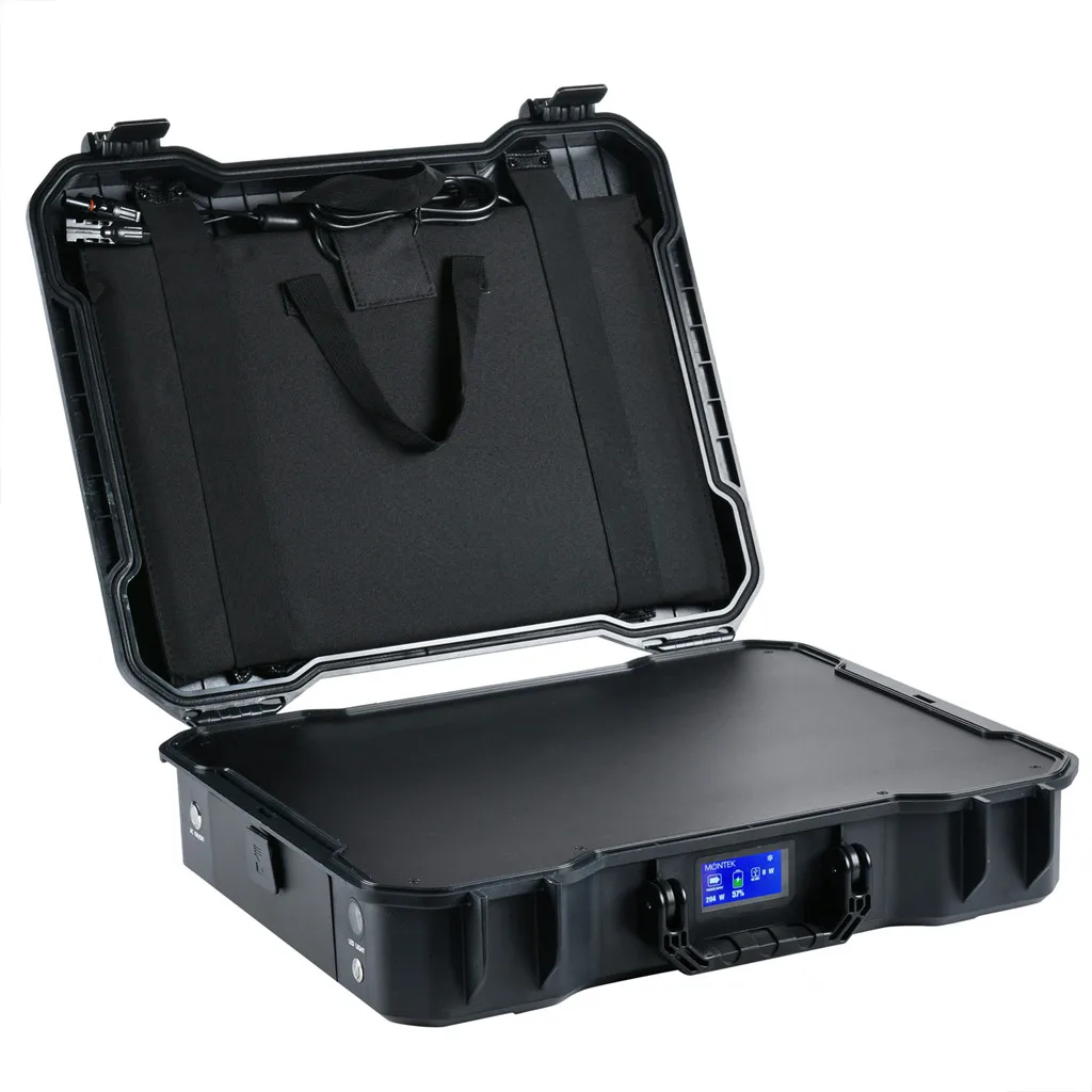 MONTEK 1000W Portable Solar Energy System with Fi-in 80W Folding Solar Panel for Outdoor Acitvities