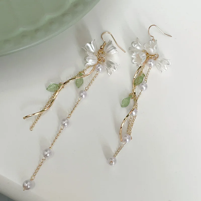 S925 Silver Needle Chen Shuting Celebrity Style Metal Knot Tassel Earrings Personality Temperament Studs Fashion Ear Jewelry