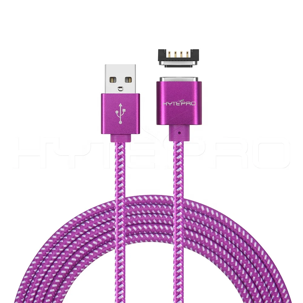 4-контактный USB-разъем для зарядки магнитный кабель фиолетовый