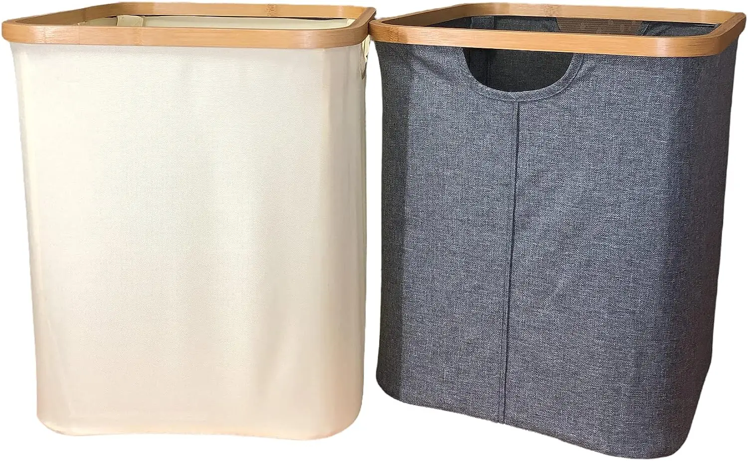 Combohome Foldable Laundry Clothing Storage Bags and Bins Dirty Clothes Household Laundry Hamper Bamboo Collapsible Basket