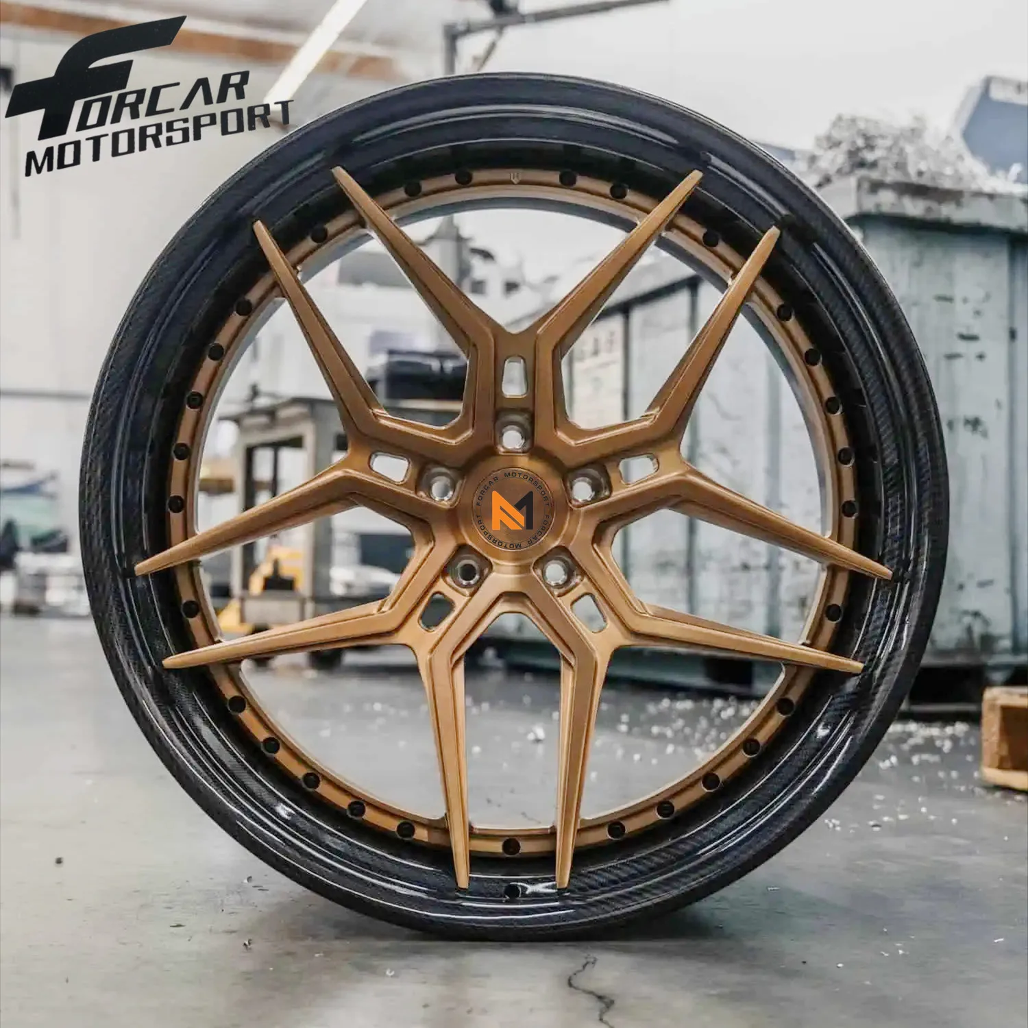 Carbon Fiber lip two-piece custom forged 18-24 inch passenger racing sport car T6061 alloy rim wheels