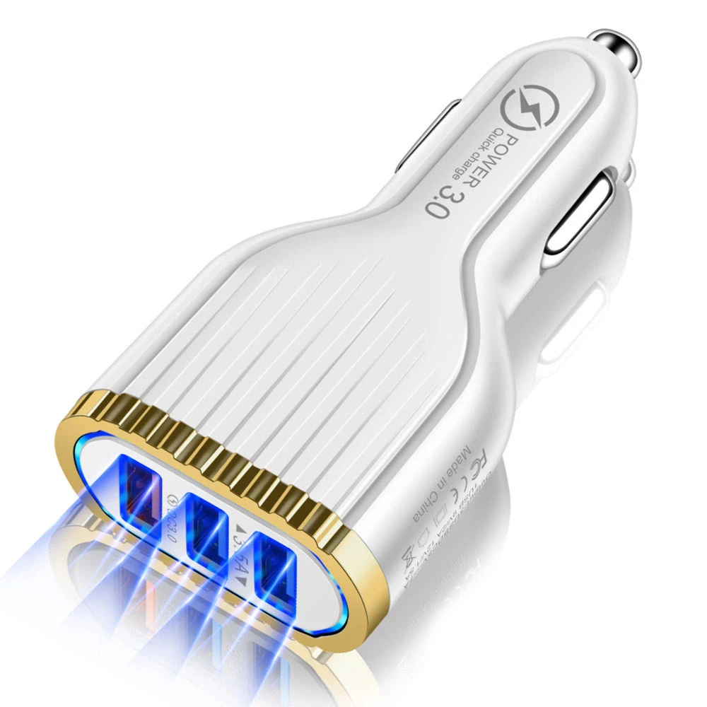 Eonline 3 USB Quick charge QC 3.0 USB Car Charger For Phone  Samsung S10 Xiaomi Car-Charger Mobile Phone fast charger