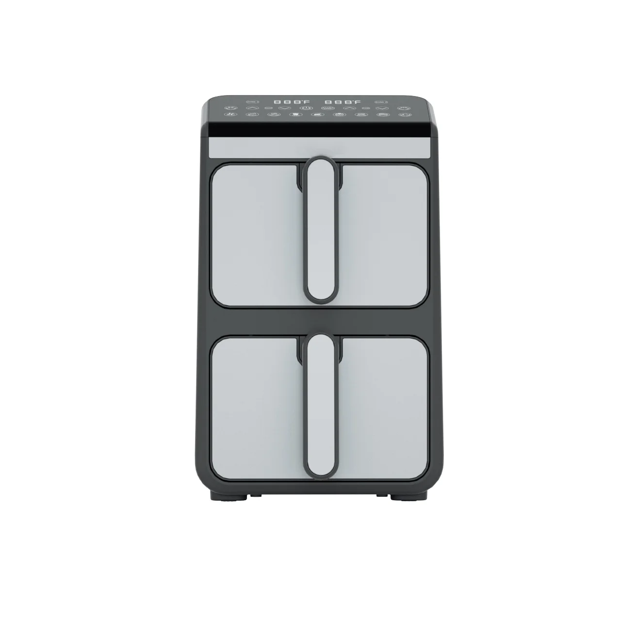 New Design Smart Stainless Steel Air Fryer Oven With LCD Display 10L Oil-free Dual Basket Air Fryer