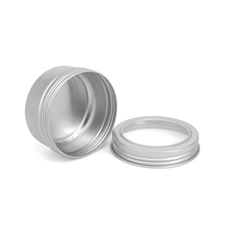 80g containers metal aluminum jar tin aluminum tin aluminium can round tin can with clear window