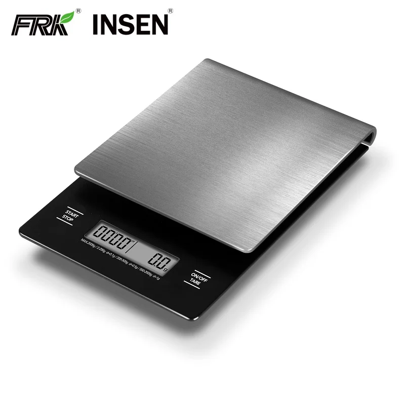 10% Off Stainless Steel Black Low Battery Food Kitchen Coffee Scale With Timer