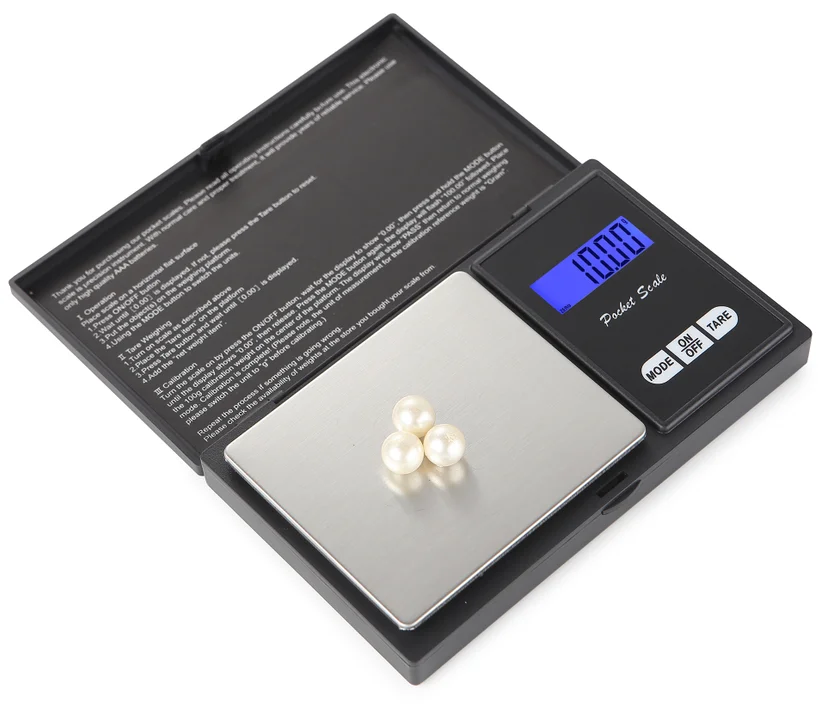LCD Digital Jewelry Scale 1kg Maximum Weight 0.01g Accuracy Power Source Battery Digital Display for Gold Weighing