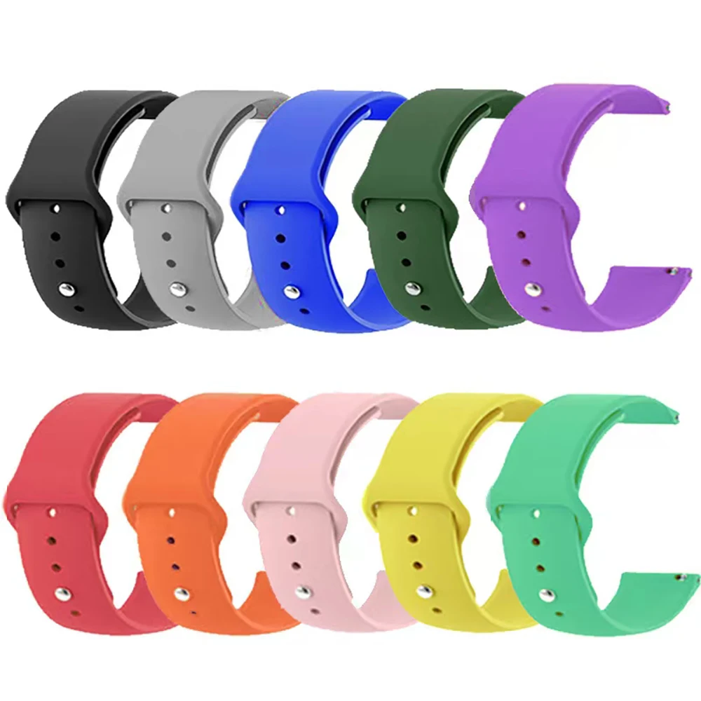 Rainbow color Silicone Band For Apple Smart Watch Belt 44mm 42mm 40mm 38mm Silicone Rubber Watch Strap