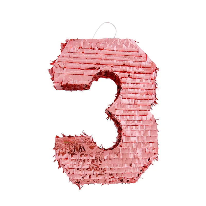 627147 Rose gold Foil Number 0-9 Pinata kids birthday party supplies wedding decoration custom Mexican cheap wholesale