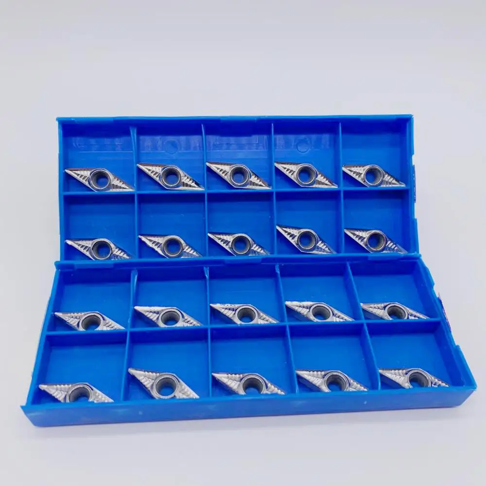 VCGT160404-AK H01 Aluminum cutter blade VCGT 160404 Insert Cutting Tool turning tool CNC Tools AL +TIN Alloy wood