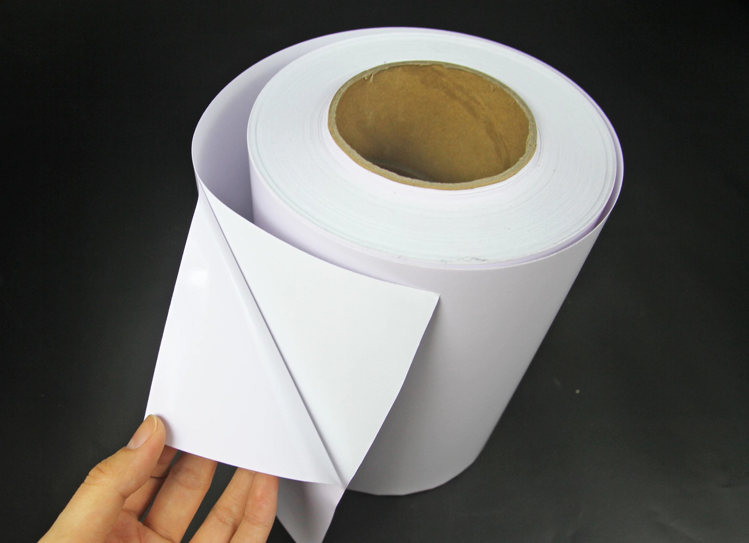 Matte white BOPP 54um Self Adhesive Film Jumbo Adhesive Label