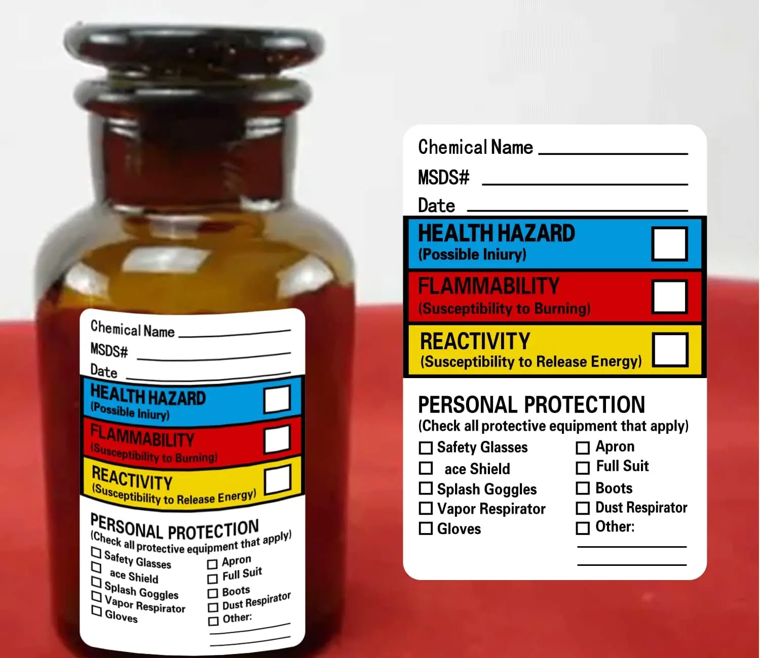 SDS Stickers/MSDS Stickers for Chemical Safty Data  Chemical Identifying and Labeling Sticker Decals