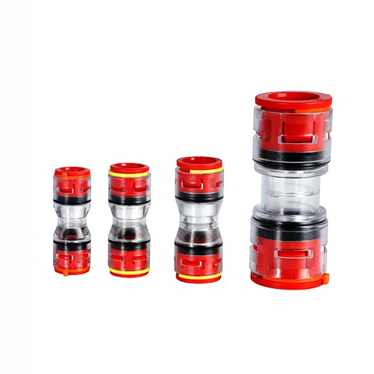 Full sizes telecom coupler fiber optic microduct pneumatic fittings plastic round air tube microduct straight connectors