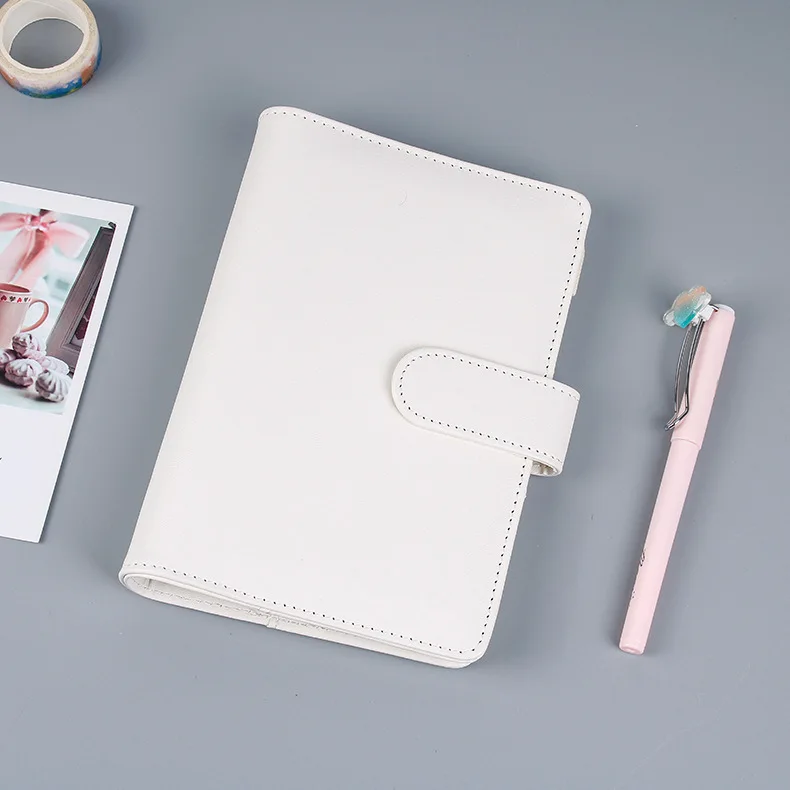 Manufacturer custom PU imitation leather notebook Korean loose-leaf notebook business Macaron notepad