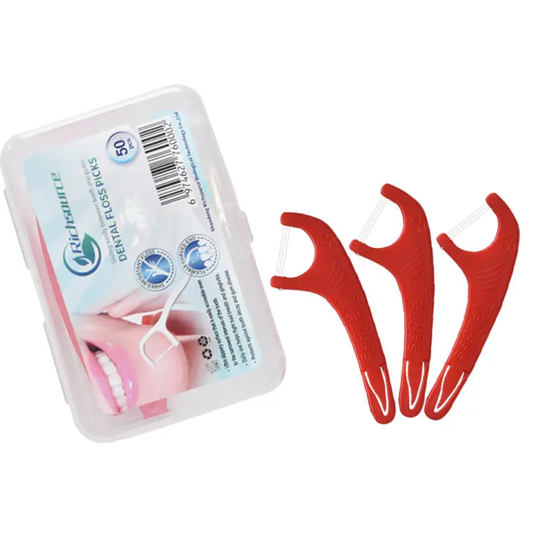 OEM floss dental Adult teeth floss Disposable Dental Sticks Toothpick 50/60/100 pieces dental toothpicks Dental Floss Pick