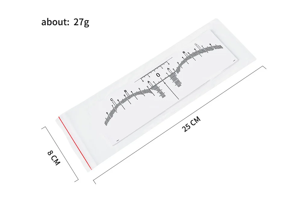 Wholesale Transparent Disposable Brow Mapping Stickers Stencil Microblading Brow Mapping Ruler