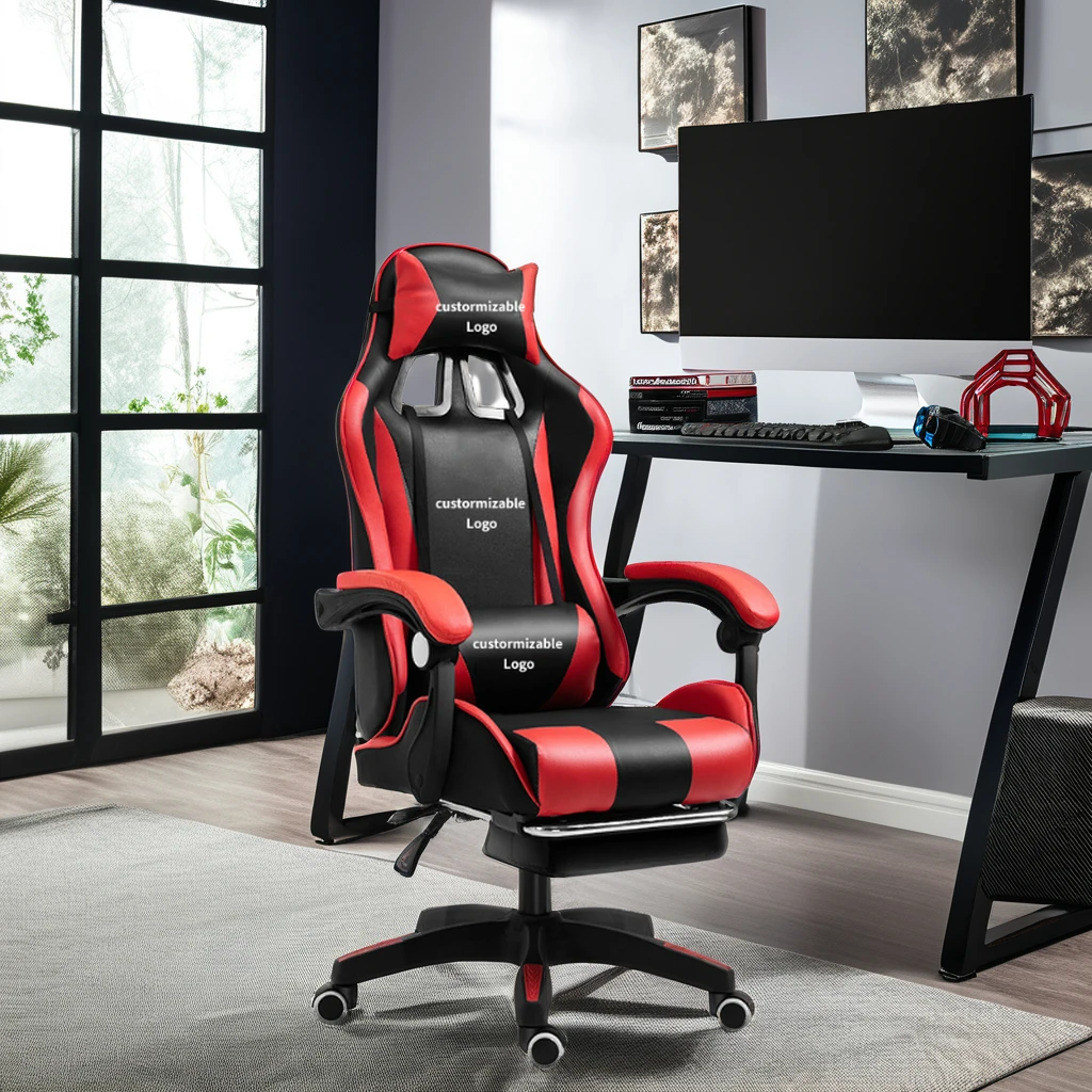 Hot Factory Ergonomic RGB LED Racing Gamer Chair with Speakers PU Leather Computer Gaming Chair High Quality Office Chair