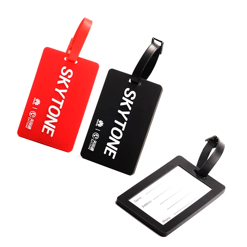 Custom Travel Luggage tag silicone and baggage identification labels ID silicone tag