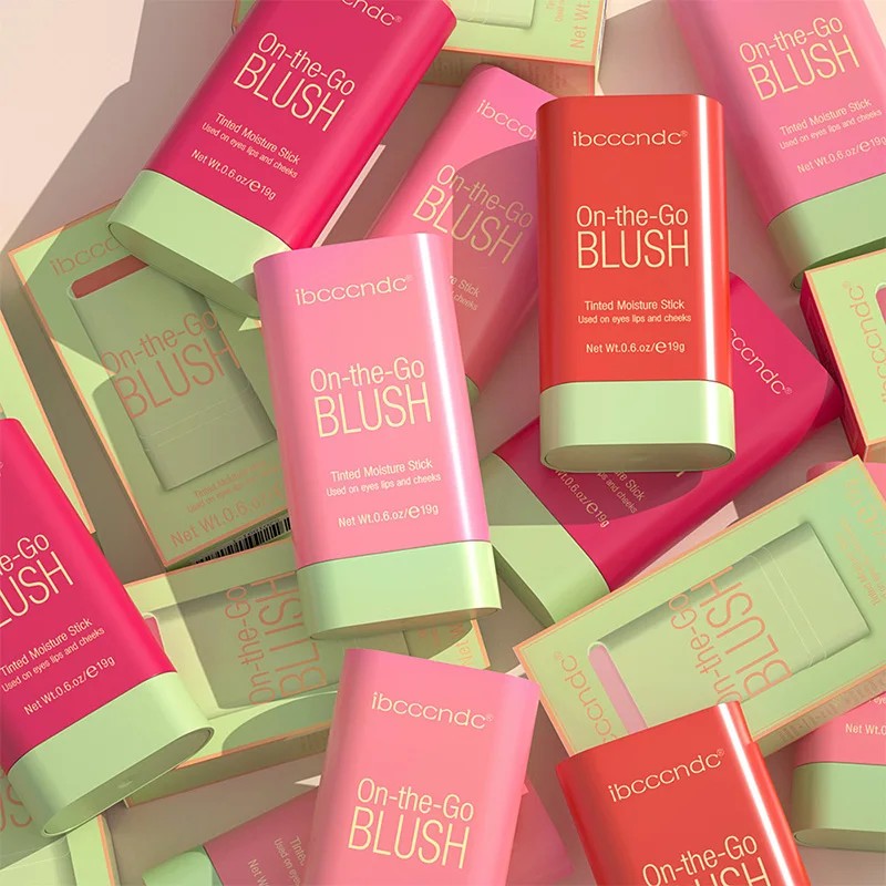 2-In-1 Waterproof Sweat-Proof Portable Long Lasting Rose Soft Cream Blush Private Label Custom Logo Matte Mineral Blush