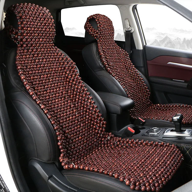 Marcan Factory Price Handmade Design Breathable Wooden Bead Car Seat Cover for Summer Beads Cooling Bead Car Seat Cushion