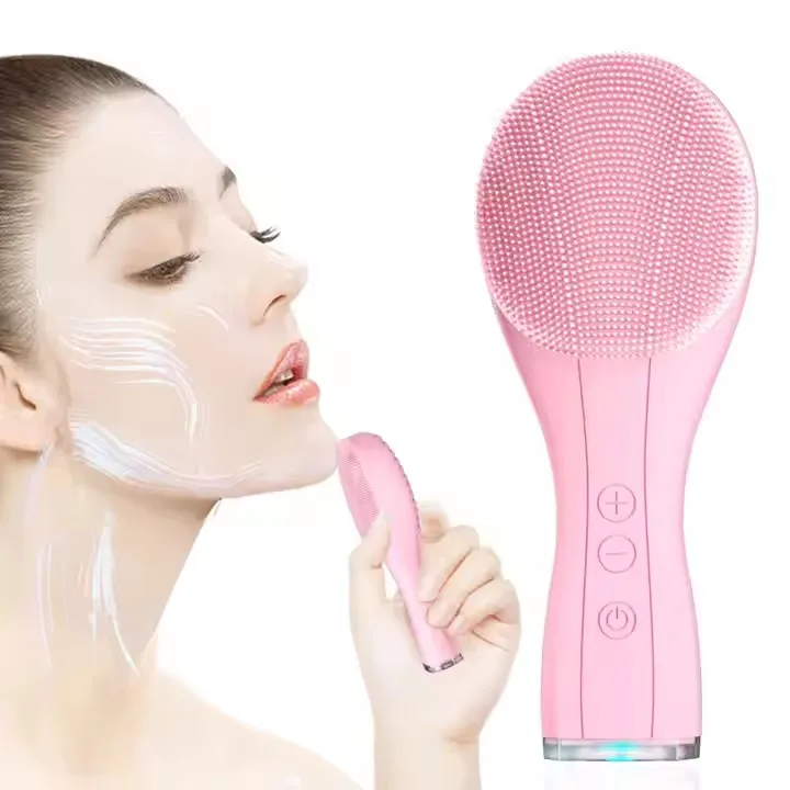 New beauty device facial massager Face Wash Machine Sonic Vibrating Silicone Facial Cleansing Brush face scrubber