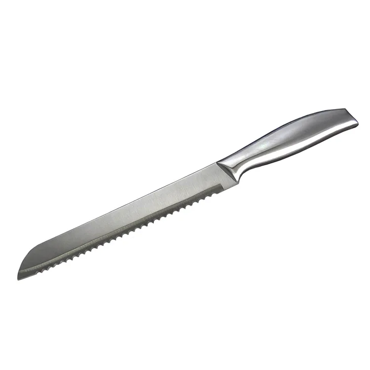 2024 Новый 8-дюймовый модернистский Острый как бритва нож для хлеба из нержавеющей стали зубчатый торта с полой ручкой