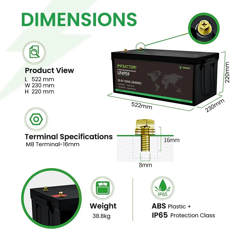 12V 24V 36V 100AH 200Ah Lithium Iron Phosphate LiFePO4 Rechargeable Deep Cell Battery with BMS for RV, Solar, Marine,Off-Grid