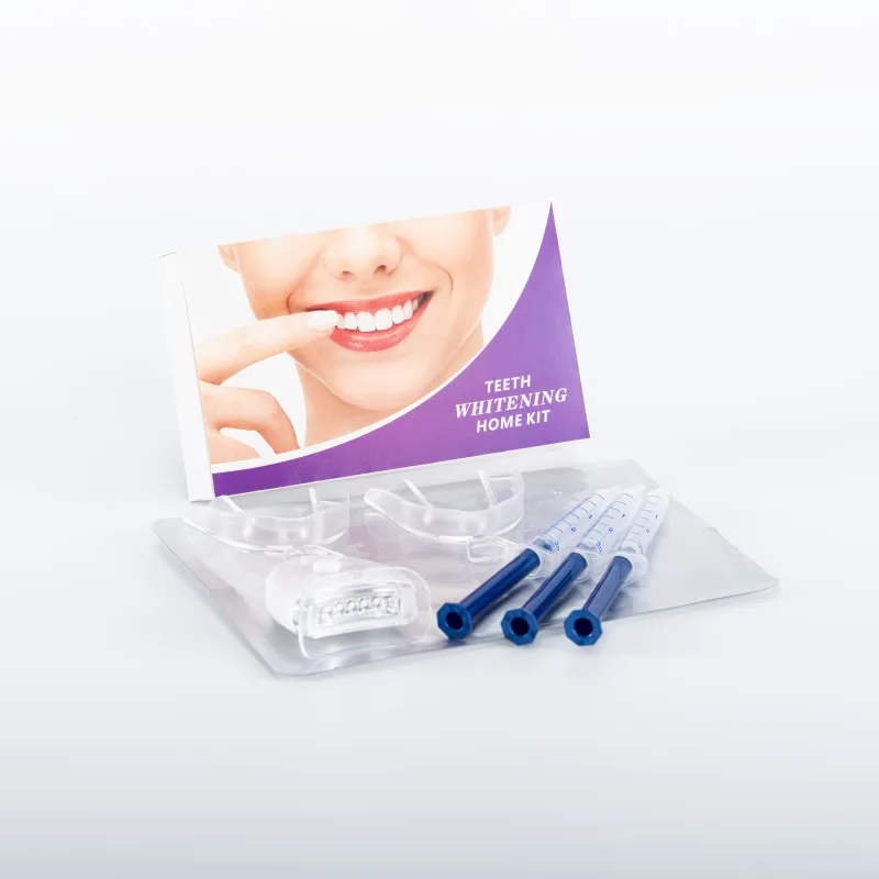 OEM Private Logo wireless Led light teeth bleaching  kits paper packaging factory price home clinic spa use teeth whitening kit