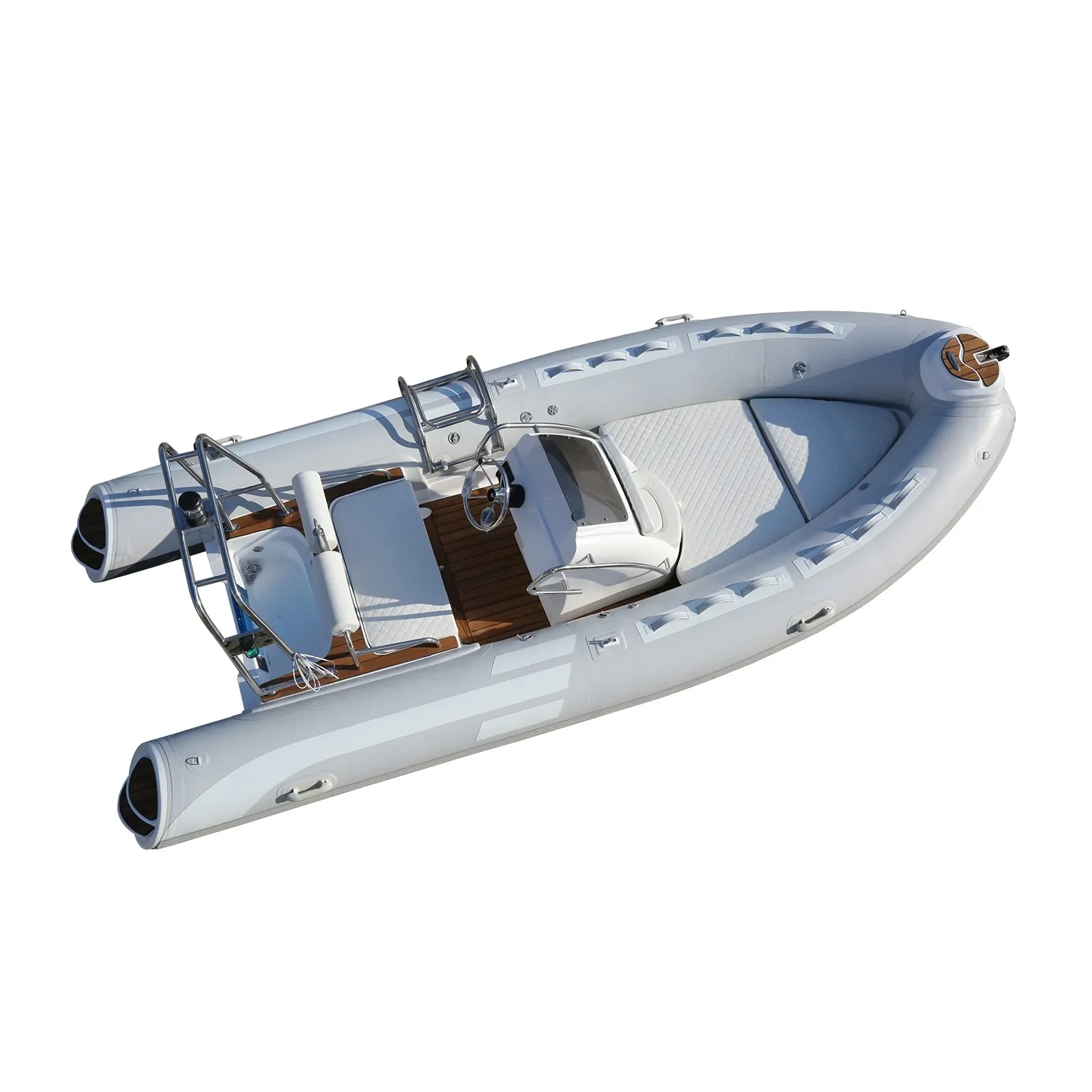 Capacity 6 people Inflatable Rowing Boat Fiberglass Fishing RIB Boat for Rivers and Ocean Waters