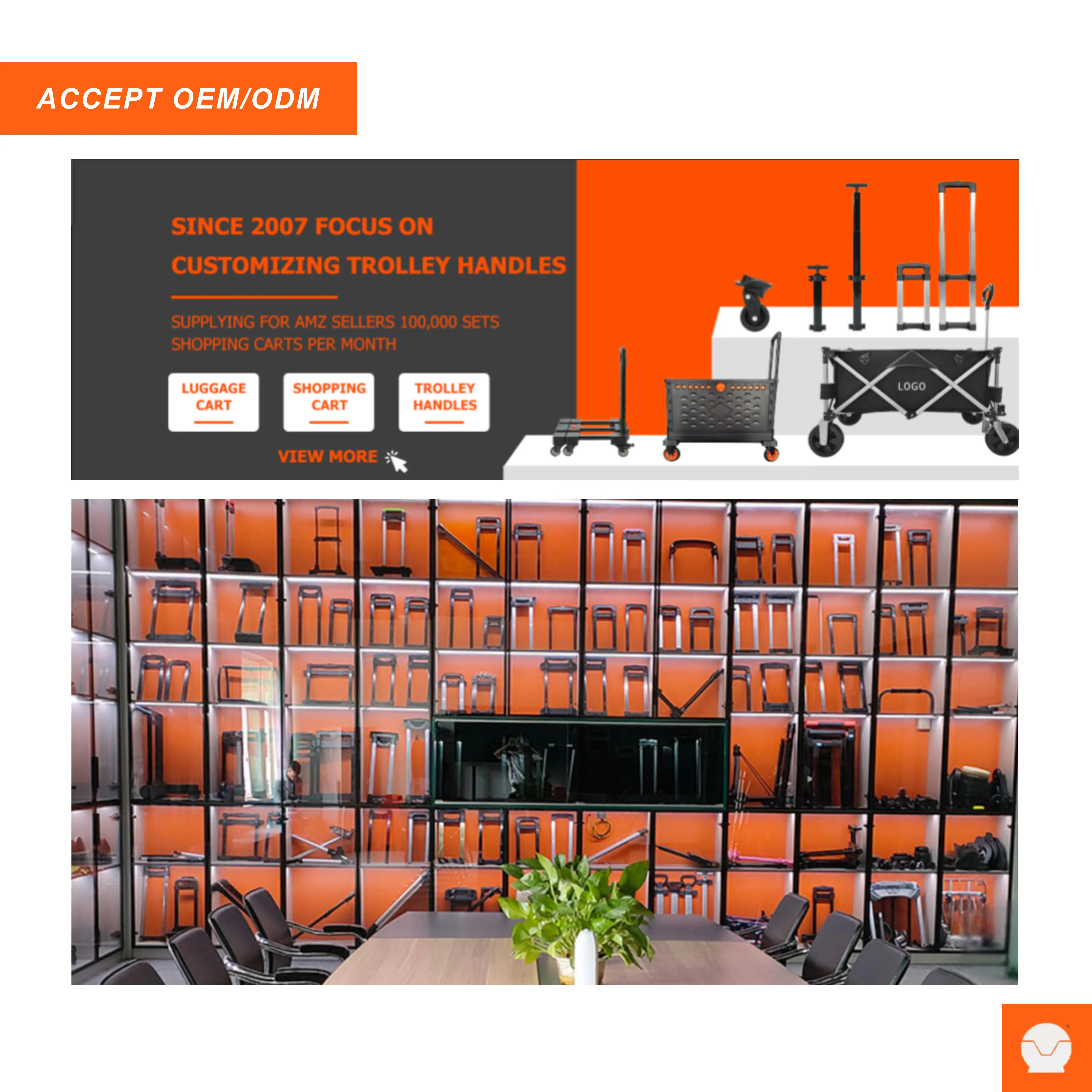 PP plastic Mini Foldable Trolley Holds 220 Pounds Portable Easy Maneuverability Airport Travel Car Seat Travel Cart