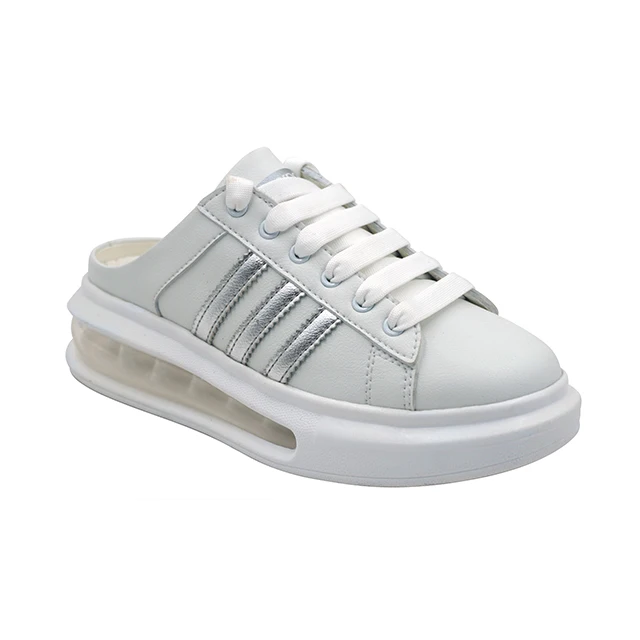 
Unisex full microfiber leather half open non slip classic pedal lazy casual shoes 