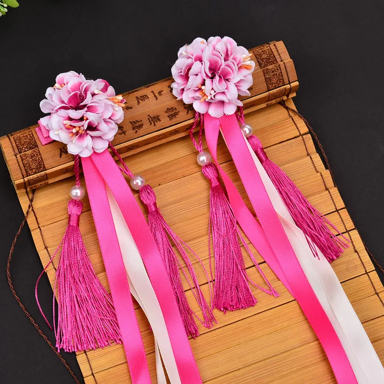  Китайская заколка для волос Hanfu косплея заколки с цветами и кисточками женские модные индивидуальные