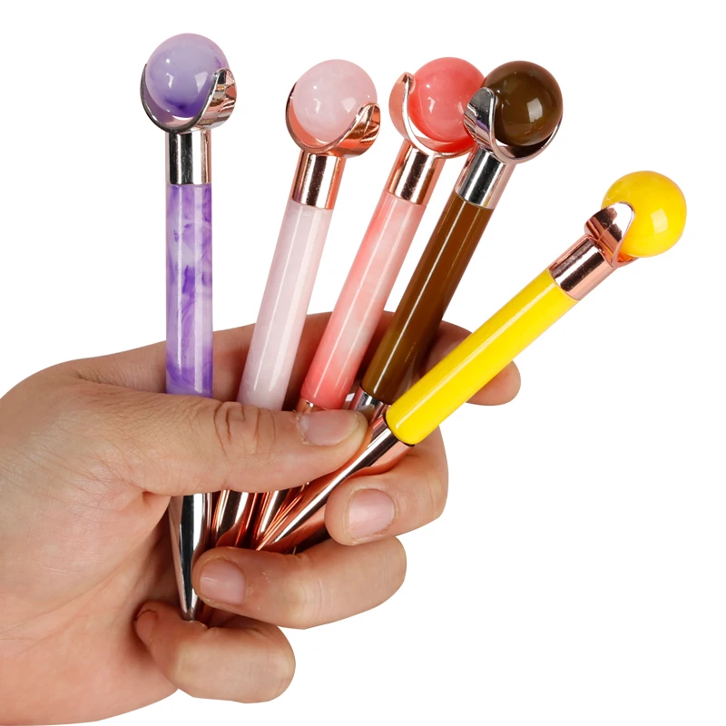 High quality resin roller facial skin care massage product multifunctional writing ballpoint pen for office and home use
