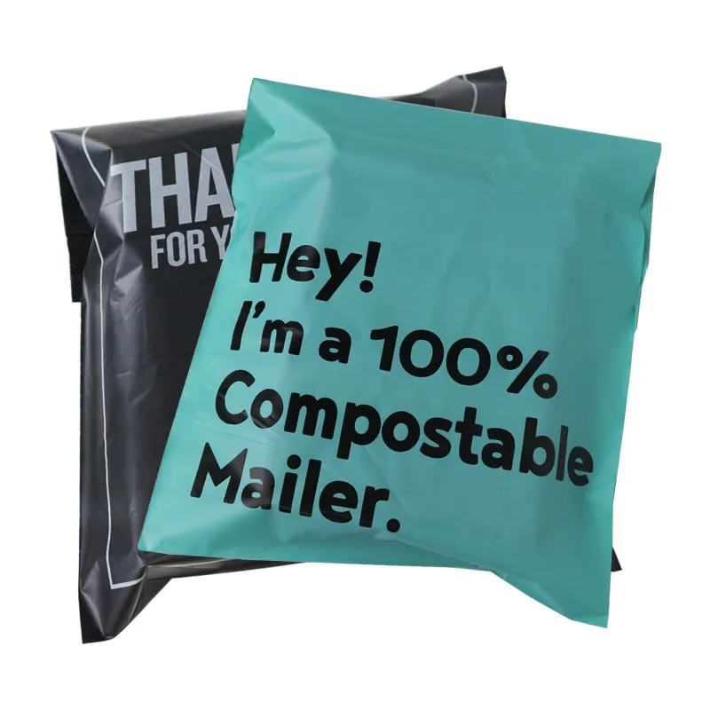 wholesale custom color printed graphics logo compost clothes e-commerce shipping bags biodegradable packaging mailing bag