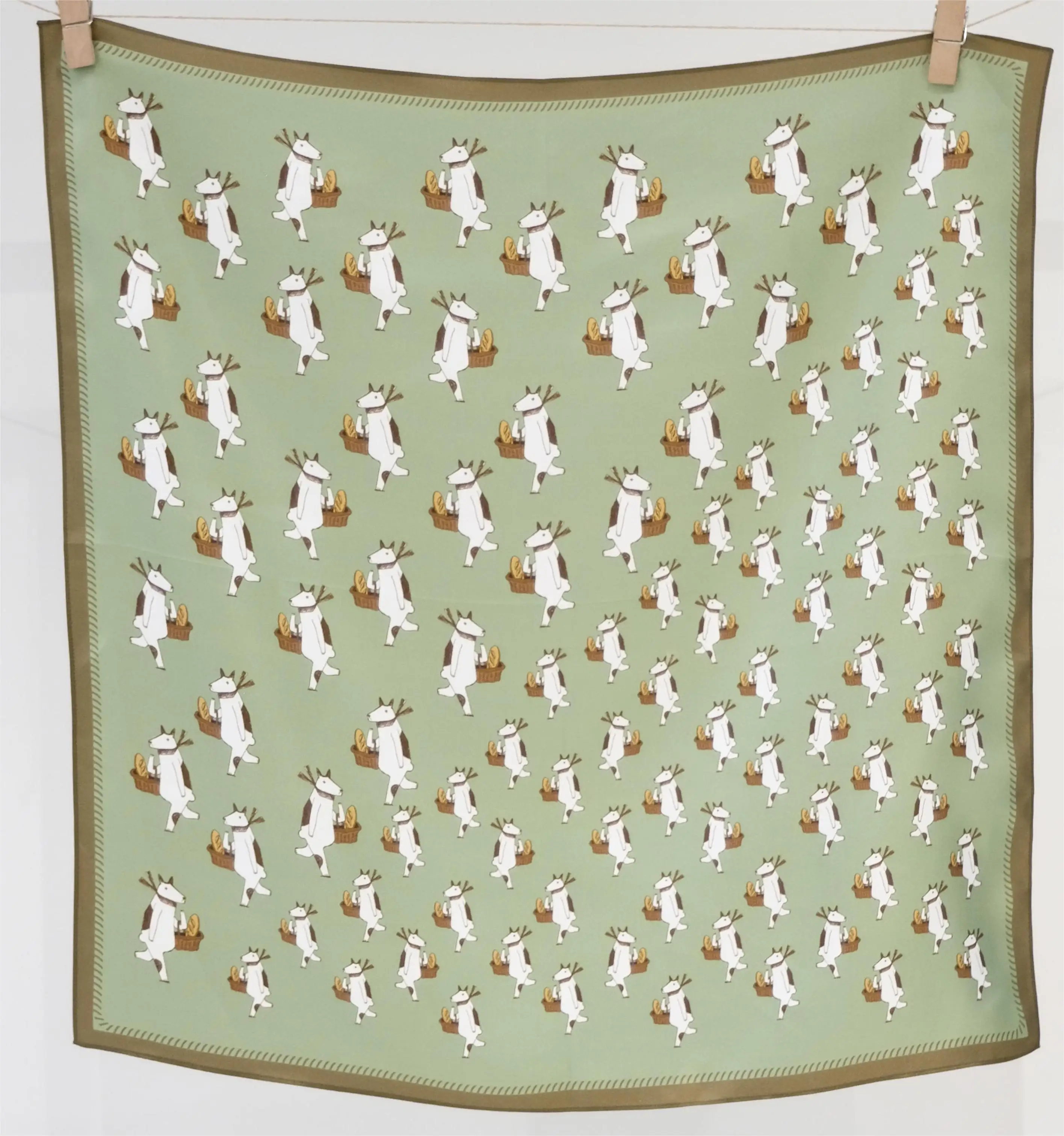 2024 silkscarf  fashion new Vintage cashew 65x65 square satin scarf printing silk scarf