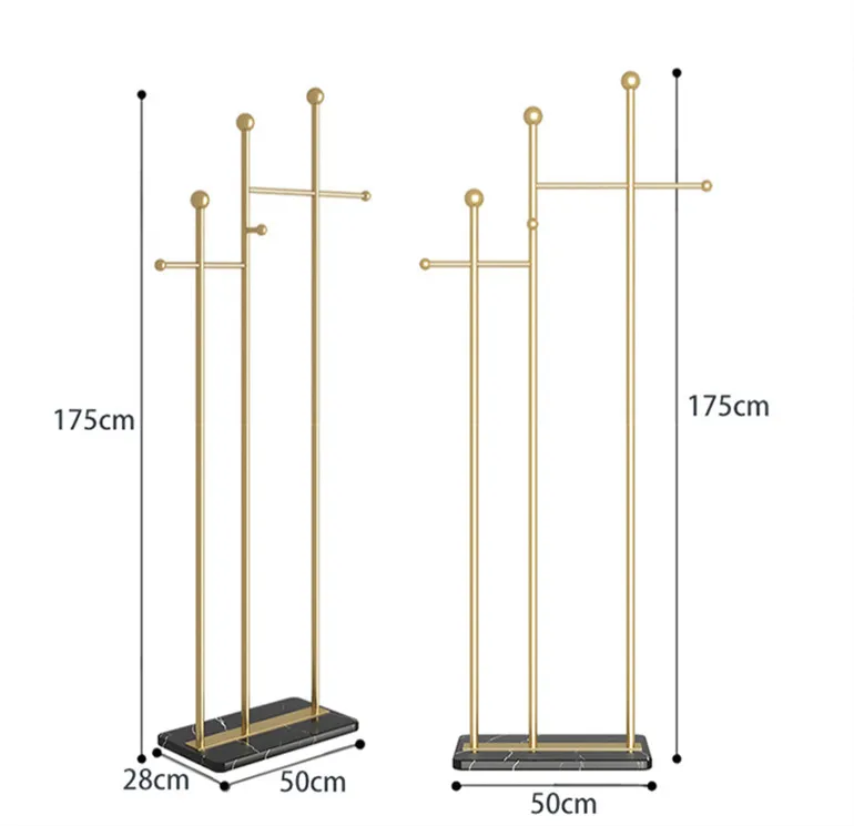 Simple Meta Clothesl Coat Hanger Stand For Living Room Bedroom