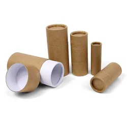 Ready To Ship Stock Kraft Paper Tube Package Kraft Box For 10ml 20ml 30ml 50ml 100ml Essential Oil Bottle