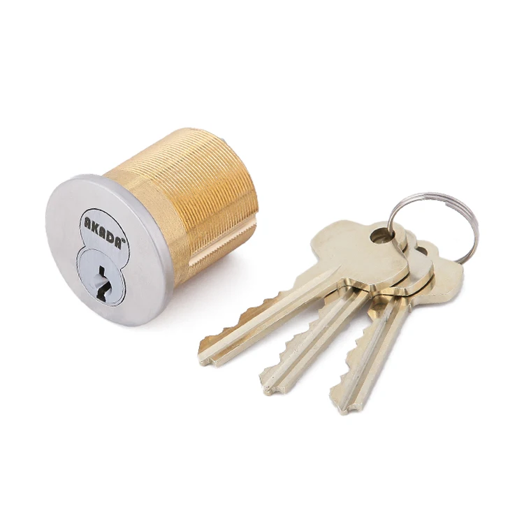 Американский цилиндрический замок с круглым ободом со сменным сердечником латунный дверной