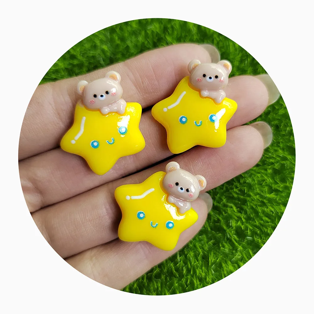 Craft Kits Rainbow Bear Cartoon Animal Slime DIY Resin Beads for Embellished Shoes Custom Hat Clothing Unique Handbags