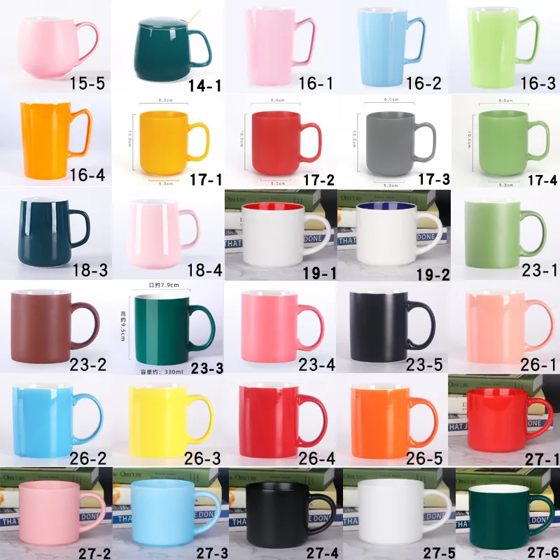 Customizable Logo Mug High Quality Frosted Ceramic Cup Advertising Promotion Gift Colored Ceramic Mugs