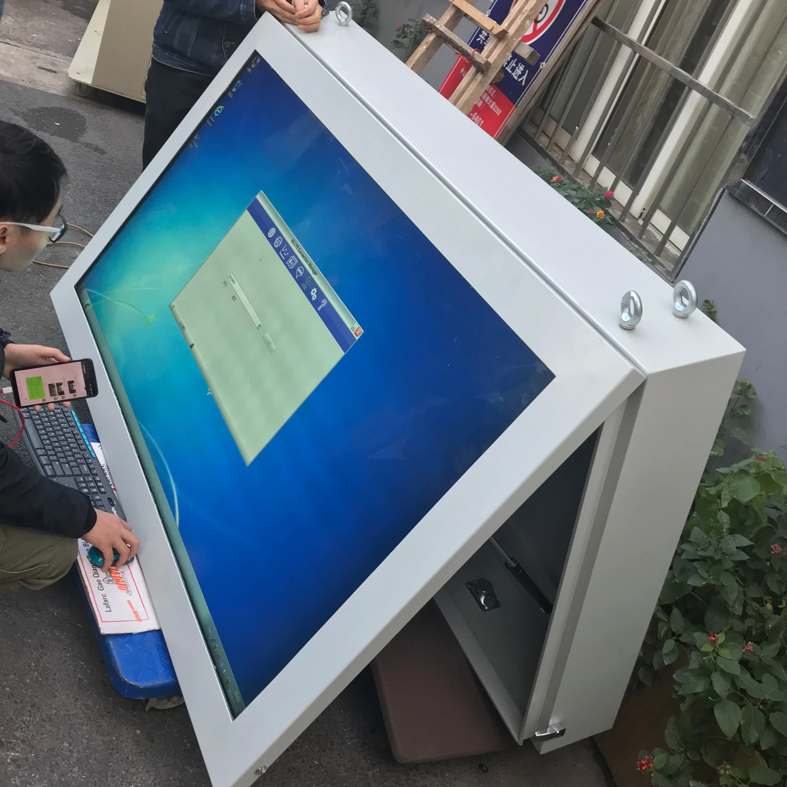 
outdoor touch screen LCD monitor LED video wall high brightness advertising display 