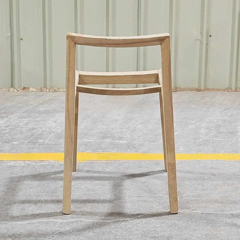 Ash Wood Unassembled Dining Chair Frame Furniture Frame for Home or Office Use