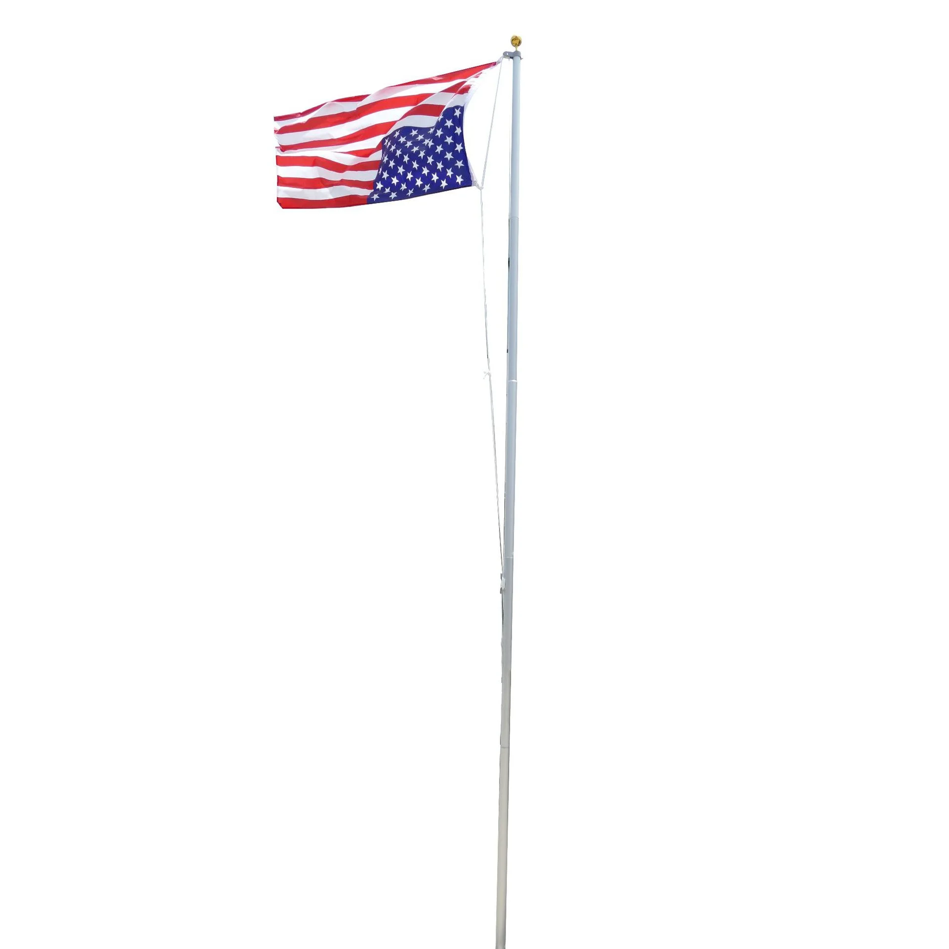 Telescopic aluminium splicing pole flag outdoor flag poles flag pole inside base