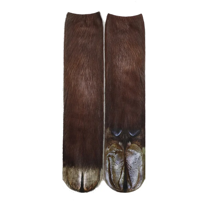 Custom Women Men Animal Foots Pattern Fashion Novelty Comfortable Crew Socks